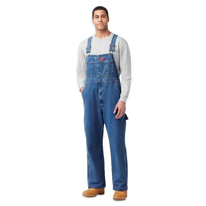 🔥Last Day Promotion!Men's Denim Bib Overalls, Workwear with Adjustable Straps and Convenient Tool Pockets
