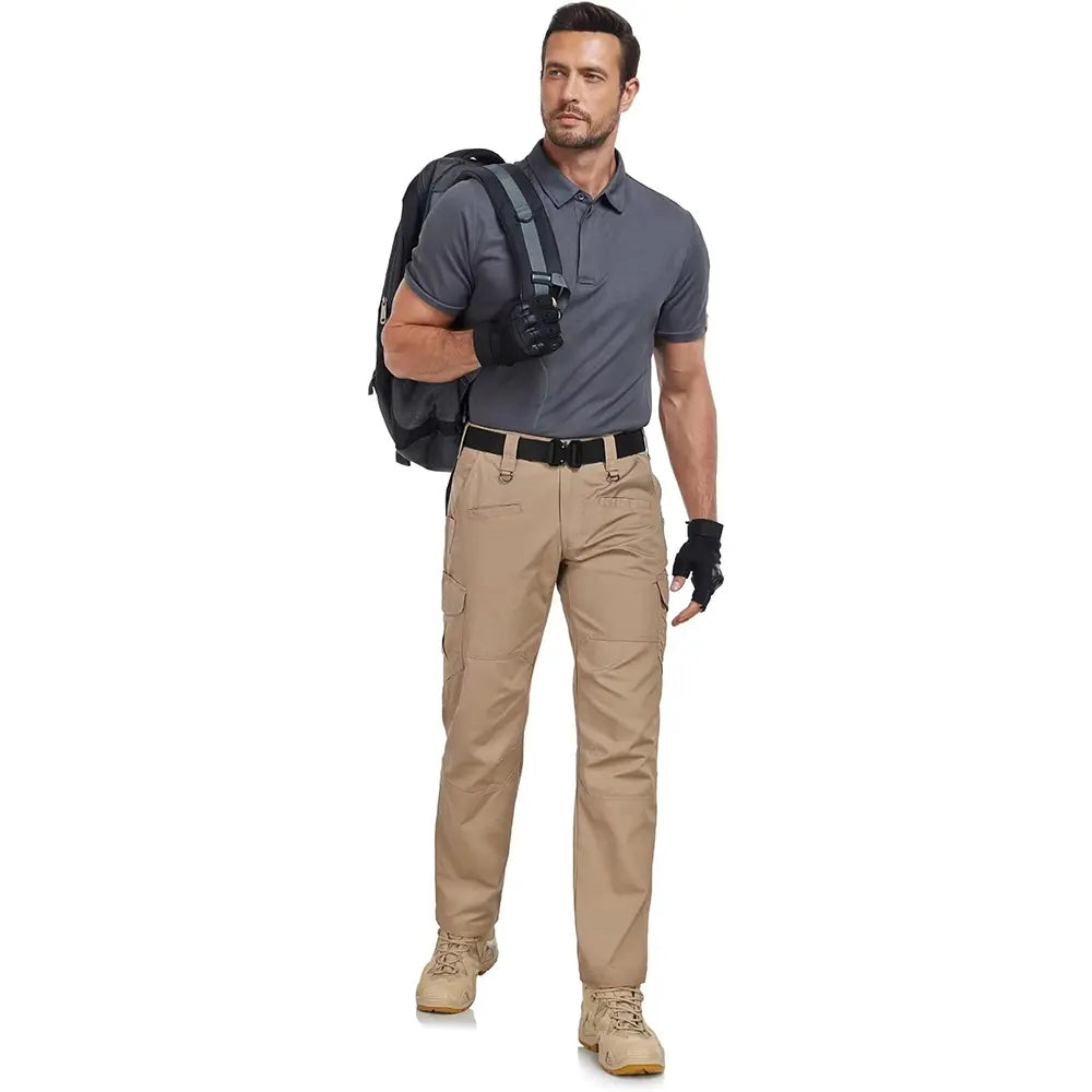 Men's Ripstop Water-Resistant Cargo Pants,Ripstop Water Resistant Hiking Work Pants